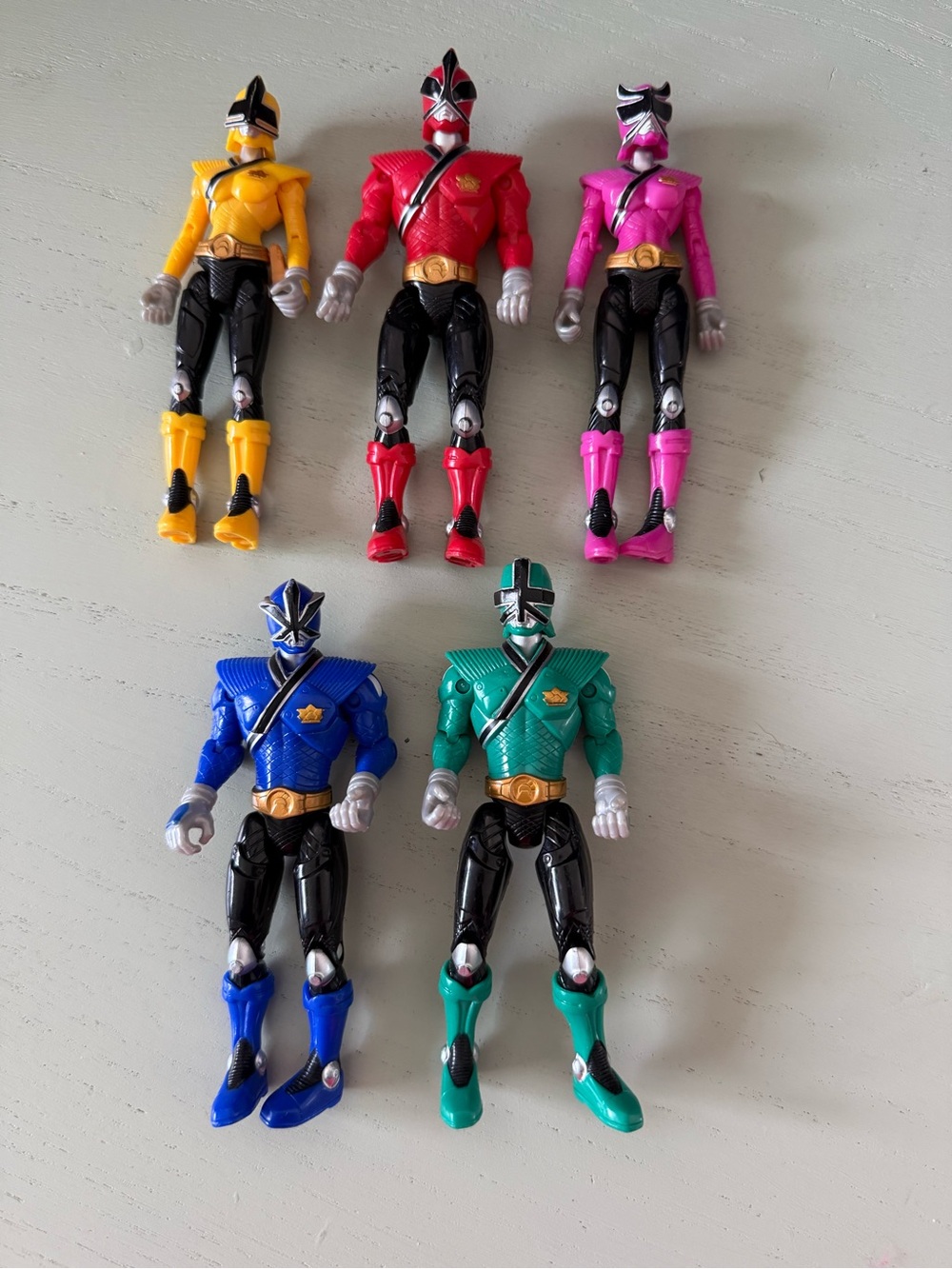 Lot of 5 Mighty Morphin Power Rangers 4.5" Action Figures Figurines SCG PR Saban
